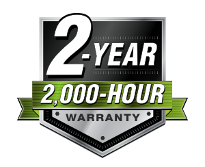 2-Year, 2,000-Hour Loader Warranty,