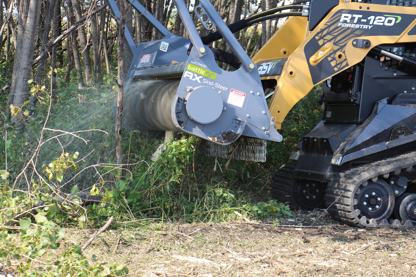 ASV & Loftness Optimize New Battle Ax Mulching Head ASV