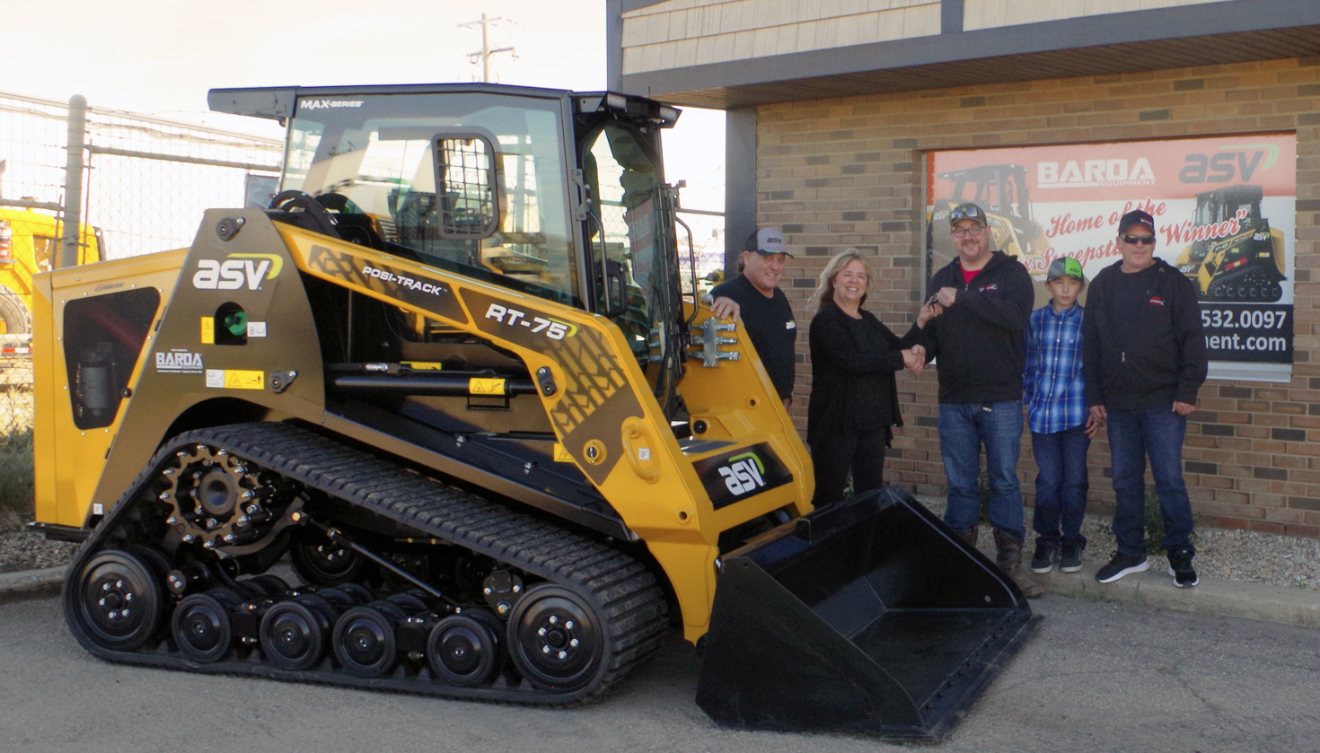 Andrew Stewart, co-owner of Redneks Field Services in Wembley, Alberta, Canada, is the winner of a 1-year lease of a MAX-Series RT-75 Posi-Track® loader.