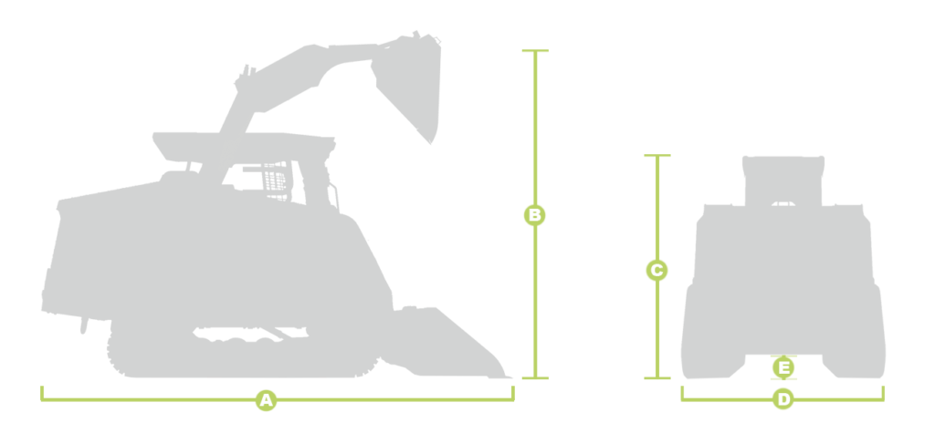 Compact Track Loader dimensional diagram