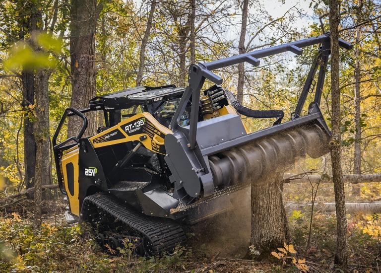 RT-135 Forestry compact track loader with mulcher