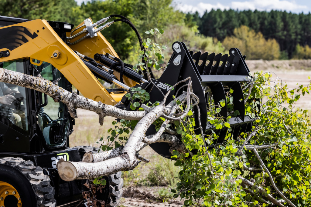 ASV-branded grapple attachment
