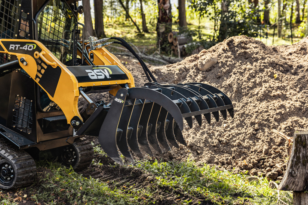 ASV-branded grapple attachment
