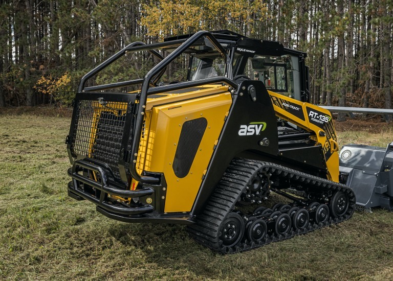 ASV forestry compact track loader service access panels