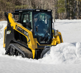 Compact track loader for snow removal